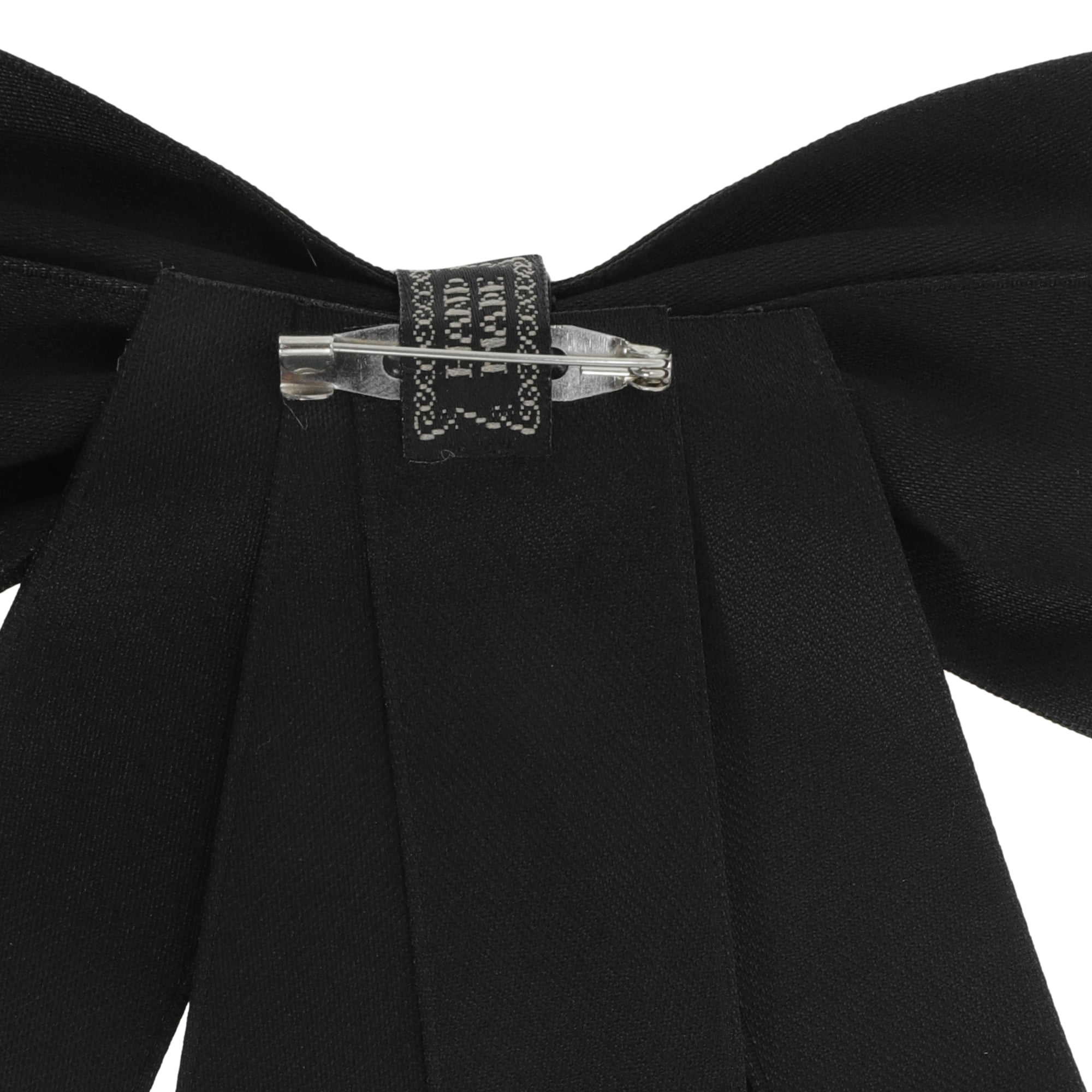 Unique Bargains Bowknot Ribbon Bow Brooch Pre-Tied Neck Tie Gold Tone Hollow Heart