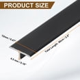 thumbnail image 2 of 2.9Ft x 0.47" T-Molding Floor Transition Strips, Flat Divider Strip, Black, 2 of 6