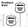 thumbnail image 2 of Driving Range Golf Course Left (5 Pack) 12 inch X 12 inch Shield Shaped Rust-Free Aluminum Metal Signs with Aluminum Mounting Stakes Weather Resistant Made in the USA, 2 of 8