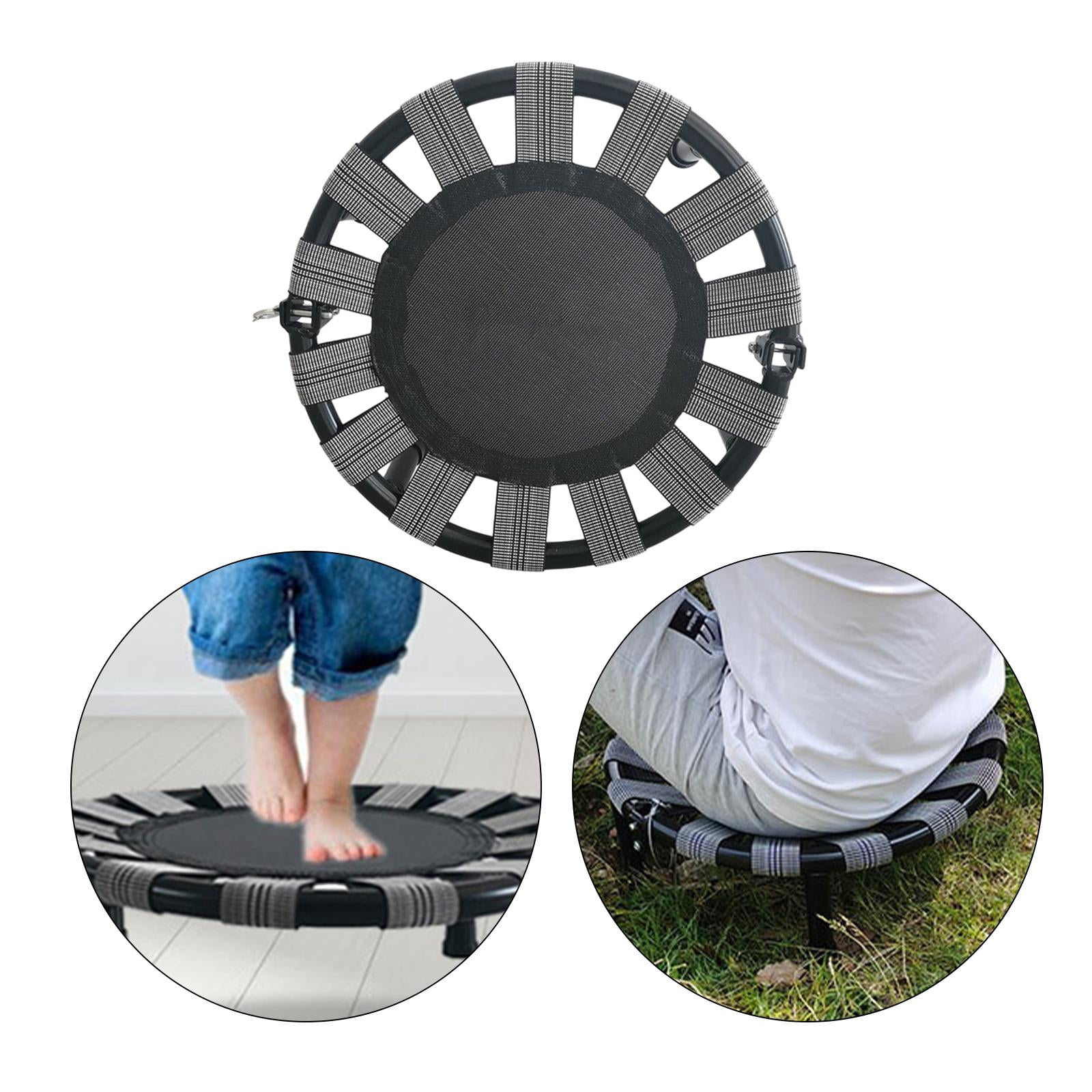 harayaa Mini Trampoline Folding Trampoline with Rubber Foot Pads Round Trampoline Jumping Bed for Birthday Gifts Fitness Workout Yard