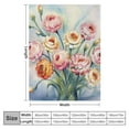 thumbnail image 4 of Fenyluxe Flowers Throw Blanket for Couch Sofa Bed Office Travel Camping School | Flannel Long-Lasting All Seasons Blanket 40x50in, 4 of 6