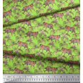 thumbnail image 2 of Soimoi Poly Georgette Fabric Leaves & Tiger Jungle Decor Fabric Printed Yard 52 Inch Wide, 2 of 3