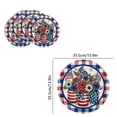 thumbnail image 3 of OAVQHLG3B American Flag Vases Flowers 4th of July Round Placemats Set of 4, 14 Inch Patriotic Memorial Day Round Table Mats for Dining Decoration, 3 of 6