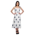 thumbnail image 1 of Moomaya Robe Longue Maxi Décontractée pour Femmes en Coton Imprimé à Bretelles Réglables, 1 of 6