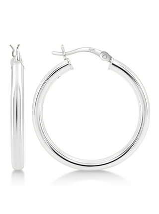 Buy Simply Silver 925 40mm Sleeper Hoop Earrings from Next India