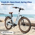 thumbnail image 5 of Step-Thru Electric Bike, 500W (800W Peak) 65Nm Motor, 70 Miles Range, 26" 7-Speed Hydraulic Disc Brake E-Bike for Adults, 5 of 10