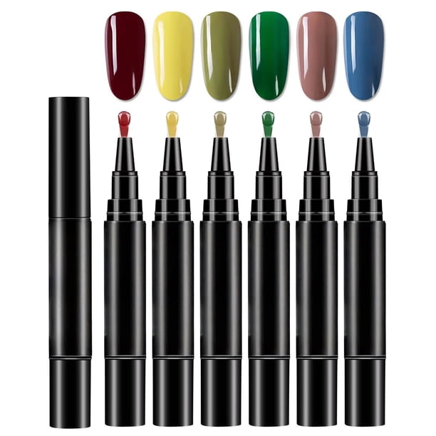 Pequeño y portátil, ideal para viajes, práctico y con secado rápido, con seis colores, 5 ml x 6 unidades.
