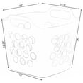 thumbnail image 6 of Flexible Plastic Carry Laundry Basket Holder Square Storage Hamper with Side Handles, Purple Set of 3, 6 of 6