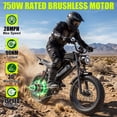 thumbnail image 3 of Moveloop Ebike for Adults, 750W Motor, 20"x4" Fat Tire Electric Bike, Max 70 Miles Range, 48V/15.6Ah Mountain 28MPH E-Bike, Full Suspension, NFC Unlock, 3 of 9