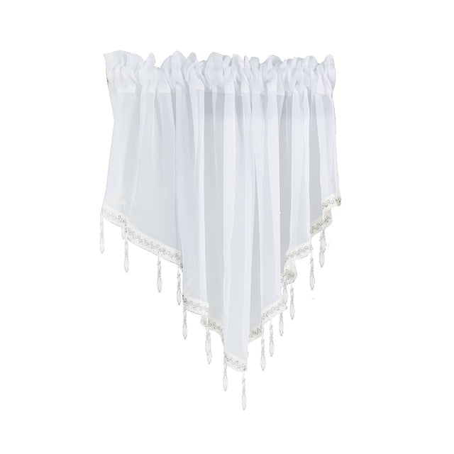 Solid Color Curtain Window Screen Triangle Curtain, Suitable For Living Room Bedroom Kitchen Decoration-SinKeeU