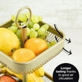 thumbnail image 4 of 2-Tier Modern Gold Metal Fruit Cake Stand Display Bowl for Fruit, Bread, Vegetables, 4 of 10