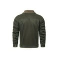 thumbnail image 3 of Warm Fleece Bomber Jacket, Men's Casual Lapel Button Up Jacket Coat For Fall Winter, 3 of 6