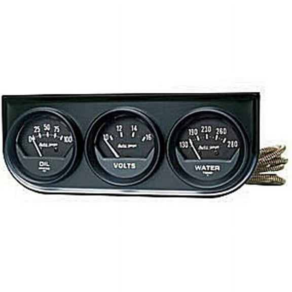 AUTO METER 2348 Three-Gauge Oil Pressure, Volt And Water Temperature