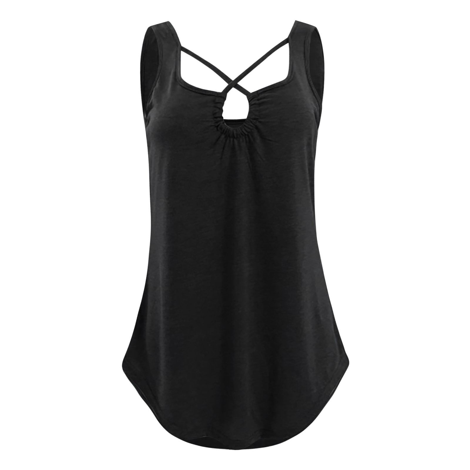 Women'S Tanks & Camis Tank Tops Women Brown Crop Top Black Tank Top ...