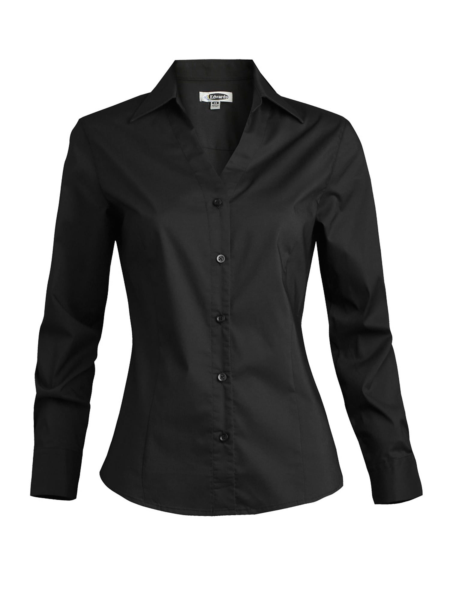 women's black button down dress shirts