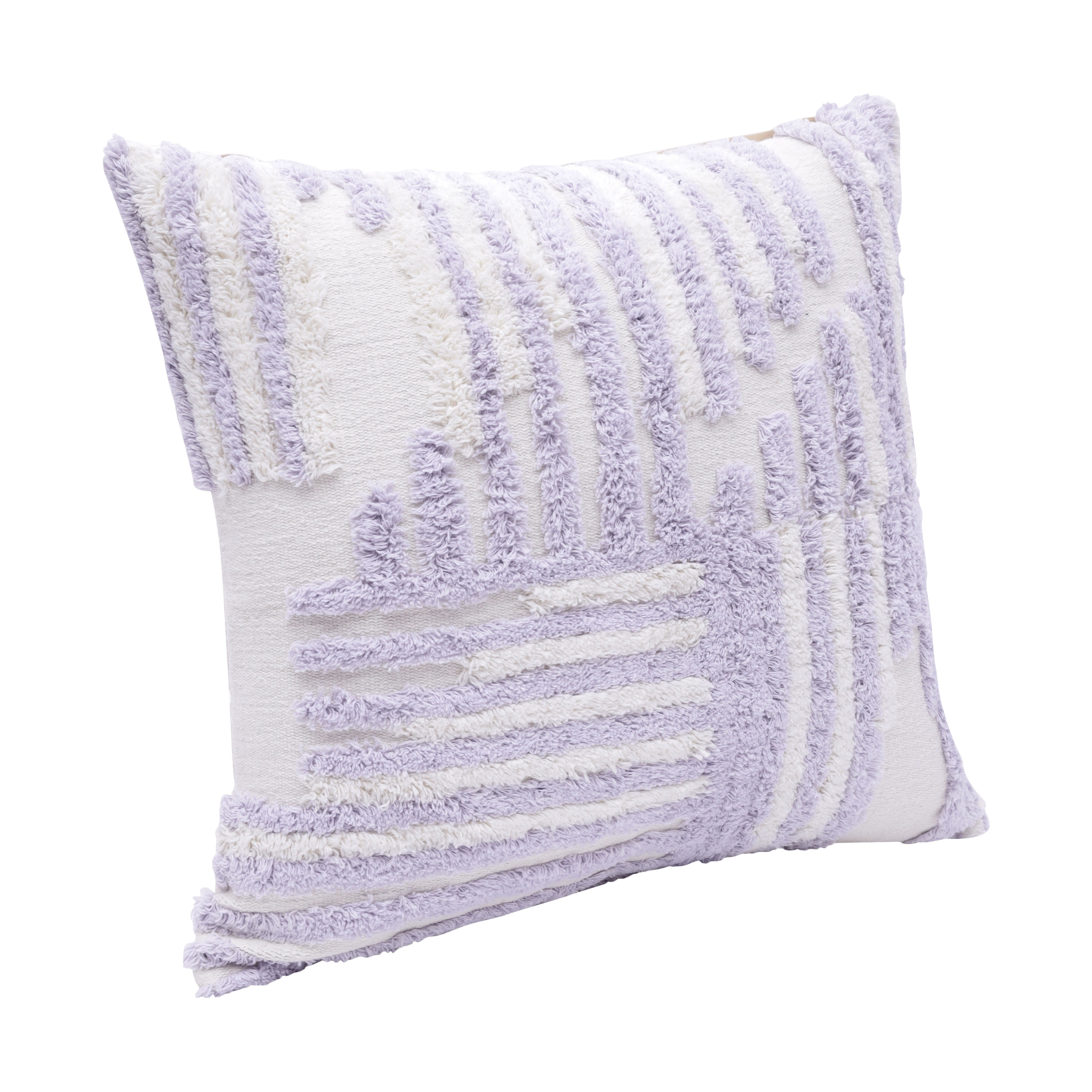 Harlow Hill Stacy Garcia 22" x 22" Lilac/White Geometric Cotton Adult Decorative Throw Pillow Cover