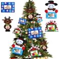 thumbnail image 1 of 8 Pieces Christmas Picture Frame Craft Kits, Include Gingerbread House Snowflake Snowman Elk Design Picture Frame Craft Kits for Kids and Fun Home Activities in Christmas, 1 of 7