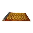 thumbnail image 2 of Ahgly Company Indoor Square Checkered Yellow Modern Area Rugs, 6' Square, 2 of 4