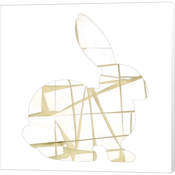 Great Art Now Geometric Rabbit II by Jennifer Goldberger, Canvas Wall Art, 12W x 12H