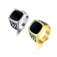 thumbnail image 5 of Gold Plated Rings for Men Steel Gold No.10 2pcs, 5 of 5