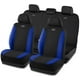 thumbnail image 1 of Juego completo de fundas para asientos de coche Skechers, poliéster transpirable, color azul, 1 of 7