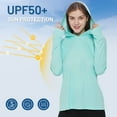 thumbnail image 6 of MIER Women's UPF 50+ Sun Protection Hoodie Shirt Long Sleeve Outdoor UV Shirt, 6 of 7