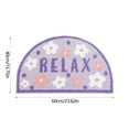 thumbnail image 3 of Btomtd 15.74' x 23.62' Semicircle Bath Rug Floor Mat Thickened Toilet Cover Secure Base Restroom Carpet Absorbent Layer, Purple, 3 of 6