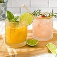 thumbnail image 3 of MaxxMarket Beaded Drinking Glasses Set of 6, 10 oz Retro Vintage Glassware - Boho Cocktail Water Juice Glasses, Hostess or Housewarming Gift, 3 of 17