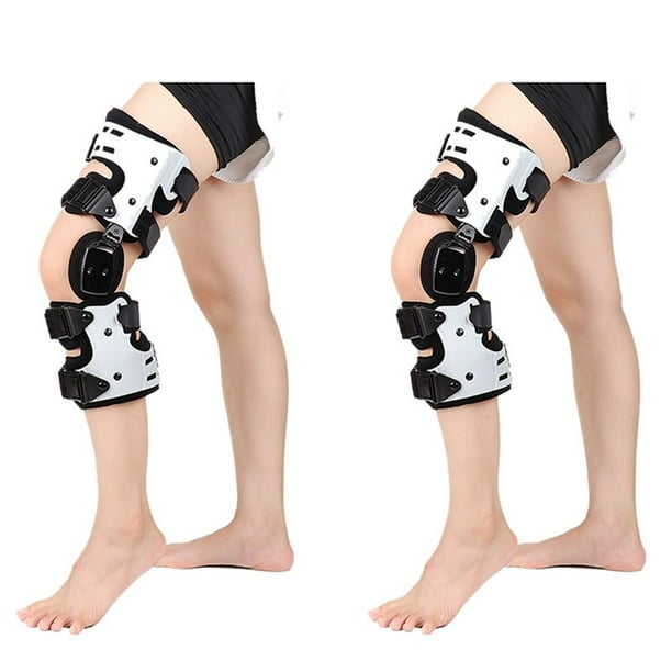 2X OA Rodillera para Artritis Ligamento Medial Con Bisagras Soporte de Rodilla Osteoartritis Derecha