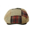 thumbnail image 3 of Herringbone Check Patch Men's Wool Tweed Newsboy Ivy Cap Gatsby Golf Flat Hat, 3 of 23
