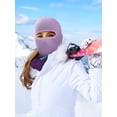 thumbnail image 4 of GRNSHTS 1-Hole Knitted Full Face Cover Adult Unisex Winter Warm Ski Balaclava for Outdoor Women Men (Purrple), 4 of 14