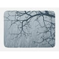 thumbnail image 1 of Gray Bath Mat, Illustration of Bare Branches in Winter Cold Weather Stormy Day Artistic Design Art Print, Non-Slip Plush Mat Bathroom Kitchen Laundry Room Decor, 29.5 X 17.5 Inches, Gray, Ambesonne, 1 of 2