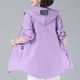 thumbnail image 5 of Mgmyaa Womens Long Sleeve Hooded Sunscreen Jacket with Zipper Pockets UV Protection Casual Outwear for Outdoor, 5 of 5