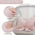 thumbnail image 3 of Bow Pillows Topboutique Soft Furry Pillows Plush Throw Pillows Sofa Pillows Bowknot Stuffed Throw Pillows Bow Shaped Decorative Pillows for Couch Bed Home Christmas Decor,1 Pc Pink 12.6 X 14.9 inch, 3 of 7