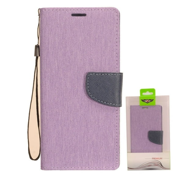GSA Denim Flip Wallet Case for Samsung Galaxy Note 10 Plus - Purple/Blue