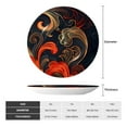 thumbnail image 2 of Kdxio Fiery Floral Pattern Bone China Decorative Plate Ceramic Decorative Plate for Home Office Wall Stand Decorative Plates for Home Bedroom-7in, 2 of 6