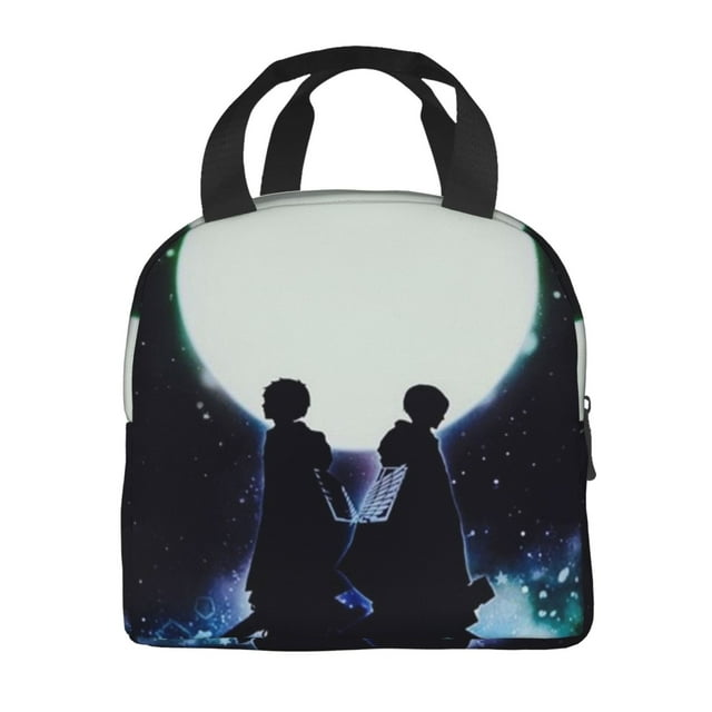Attack On Titan Lunchbag Insulated Food Bag Thermal Lunch Tote Portable Compact Meal Prep Bag With Front Pocket
