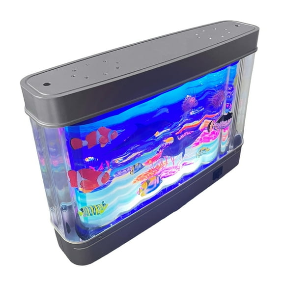 Life Like Aquarium Fish Lamp LED Night Light With Moving Fish Soft Glows USB Fish Lamp for Home Decors Gifting Supply