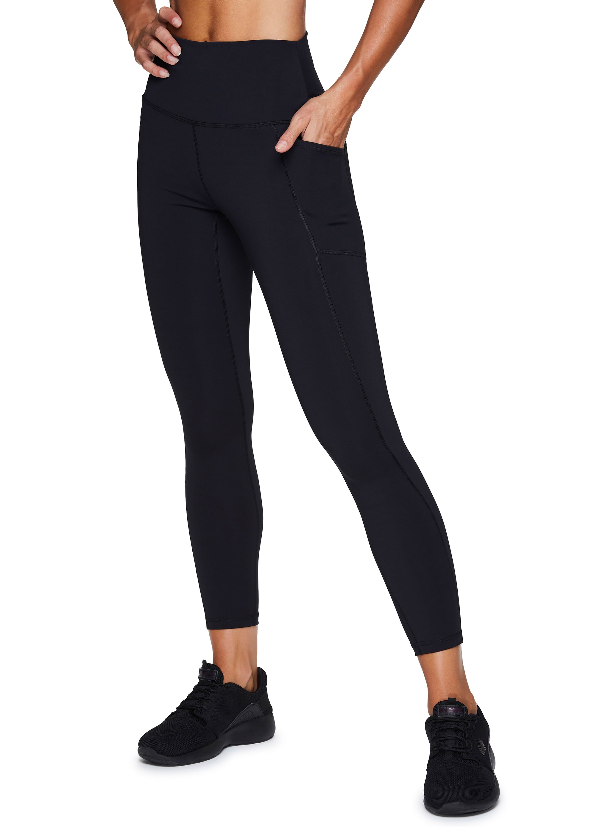 RBX Active Womens Athletic Fashion Workout Yoga Ankle Length 7/8 Legging with Leg Detail 