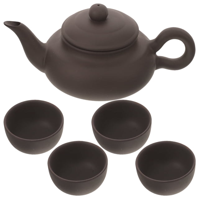 Juego de tetera de arcilla morada, kit de tetera, teteras para el hogar, teteras de cerámica, teteras portátiles delicadas para viajes
