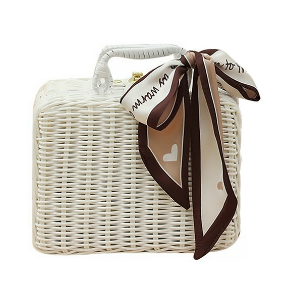 Woven Gift Basket Plant Storage Small Size Baskets Imitation Rattan Portable Rustic Wedding Bridesmaid Gifts Boxes