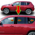 thumbnail image 1 of PC Black Pillar Trim for Jeep Compass 2007-16 Set Door Cover Piano Post Sticker, 1 of 4