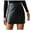 Black, variant on OSOLU Women Leather Shiny Solid Color Irregular Mini Skirt Pencil Skirt Leisure Women Tops Dressy Casual