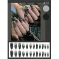 thumbnail image 2 of Fofosbeauty 24pcs Press on False Nail Tips Extra Long Coffin Manicure Full Cover Fake Nails, Matte Smoke Black Rose, 2 of 8