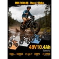 thumbnail image 3 of ESKUTE Electric Bike for Teens & Adults – 750W Motor, 20 MPH, 48V 13Ah Battery, 16"x4" Fat Tires, 7-Speed, Dual Suspension, Black, 3 of 7