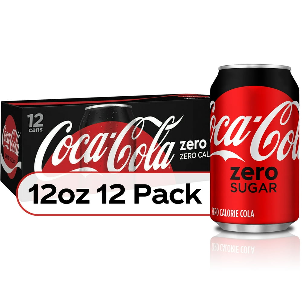 Coke Zero Sugar Diet Soda Soft Drink, 12 fl oz, 12 Pack