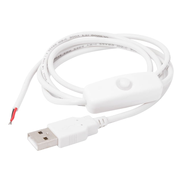 Cable de datos 1m 5V Cable de alimentación USB 2 Pin USB 2.0 Extensión de cable macho DIY con interruptor Tmvgtek Nuevos Originales