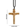 thumbnail image 3 of Jesus Cross Wooden Necklace,Wood Cross Pendant Necklace,Catholic Jesus Crucifix Necklace,Suitable for Easter Decor, 3 of 6