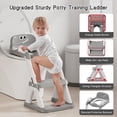 thumbnail image 2 of Soluxeo Potty Training Seat, 2-In-1 Potty Training Toilet with Splash Guard Anti-Slip Pad, Step Stool, and Adjustable Height, Dinosaur Pattern Potty Training Seat for Kids, 2 of 7
