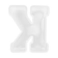 thumbnail image 1 of Xihbxyly Molde de Letra Grande de Resina Epoxi Flexible para Velas, Cera, Jabón, Manualidades, Decoración Personalizada, Oficina, Fiesta, Boda. 1 Pieza, Color Blanco., 1 of 2